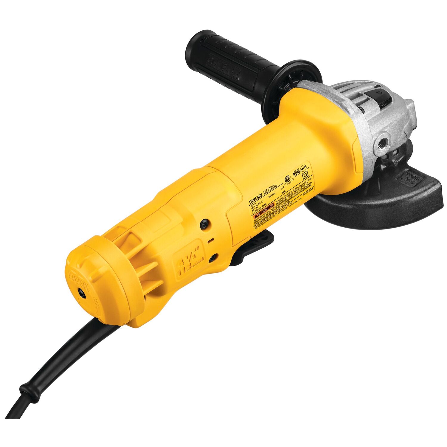 DEWALT Small One-Touch Guard Corded Angle Grinder, 4 1/2-In