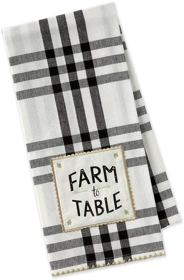 DII Design Imports Farm To Table Embellished Dishtowel