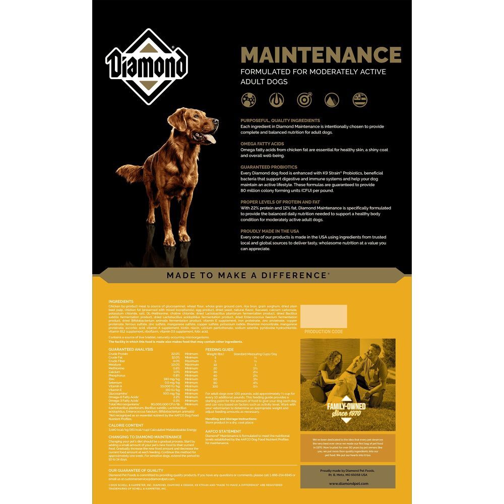 Diamond Maintenance Dog Food, 40-Lb