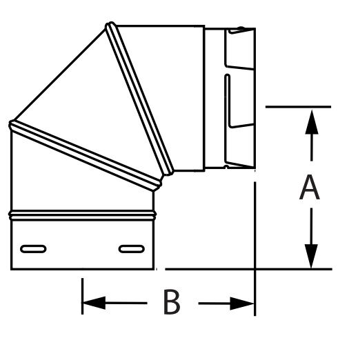 DuraVent PelletVent Pro 90° Elbow, 3-In