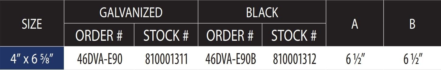 DuraVent DirectVent Pro Galvanized 90° Stovepipe Elbow, 4-In x 6 5/8-In