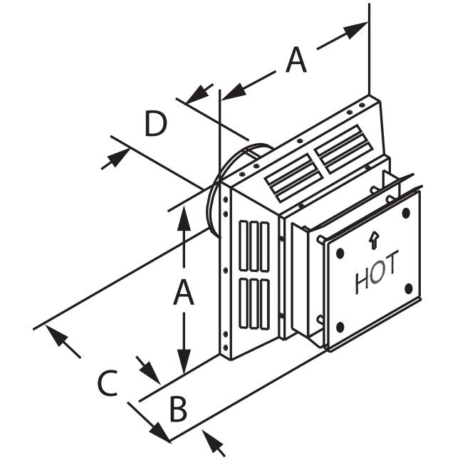 DuraVent DirectVent Pro Aluminum Square Horizontal Termination Cap, 4-In x 6 5/8-In