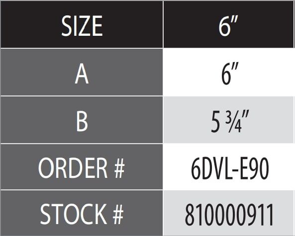 DuraVent DVL Double-Wall Black 90° Stovepipe Elbow, 6-In