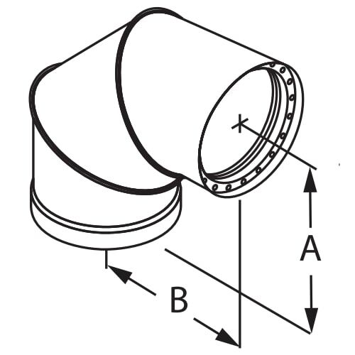 DuraVent DVL Double-Wall Black 90° Stovepipe Elbow, 6-In