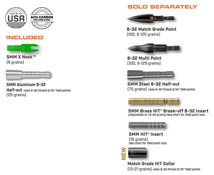 Easton Archery 5mm Axis Sport 400 Arrow, 31 1/2-In, 6-Pk