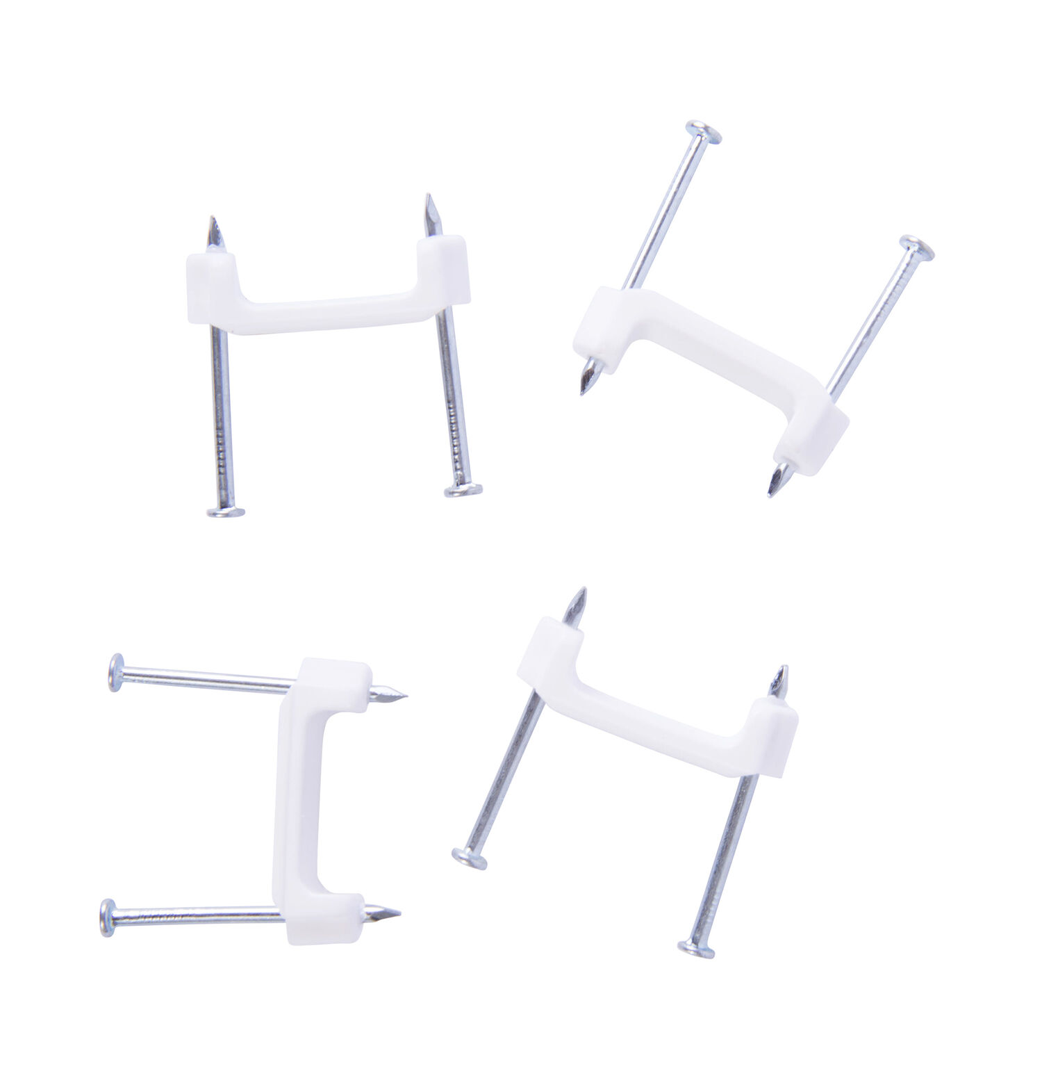 Gardner Bender White Plastic Polyethylene NM Cable Staple With Zinc Plated Nails, 3/4-In, 50-Pk