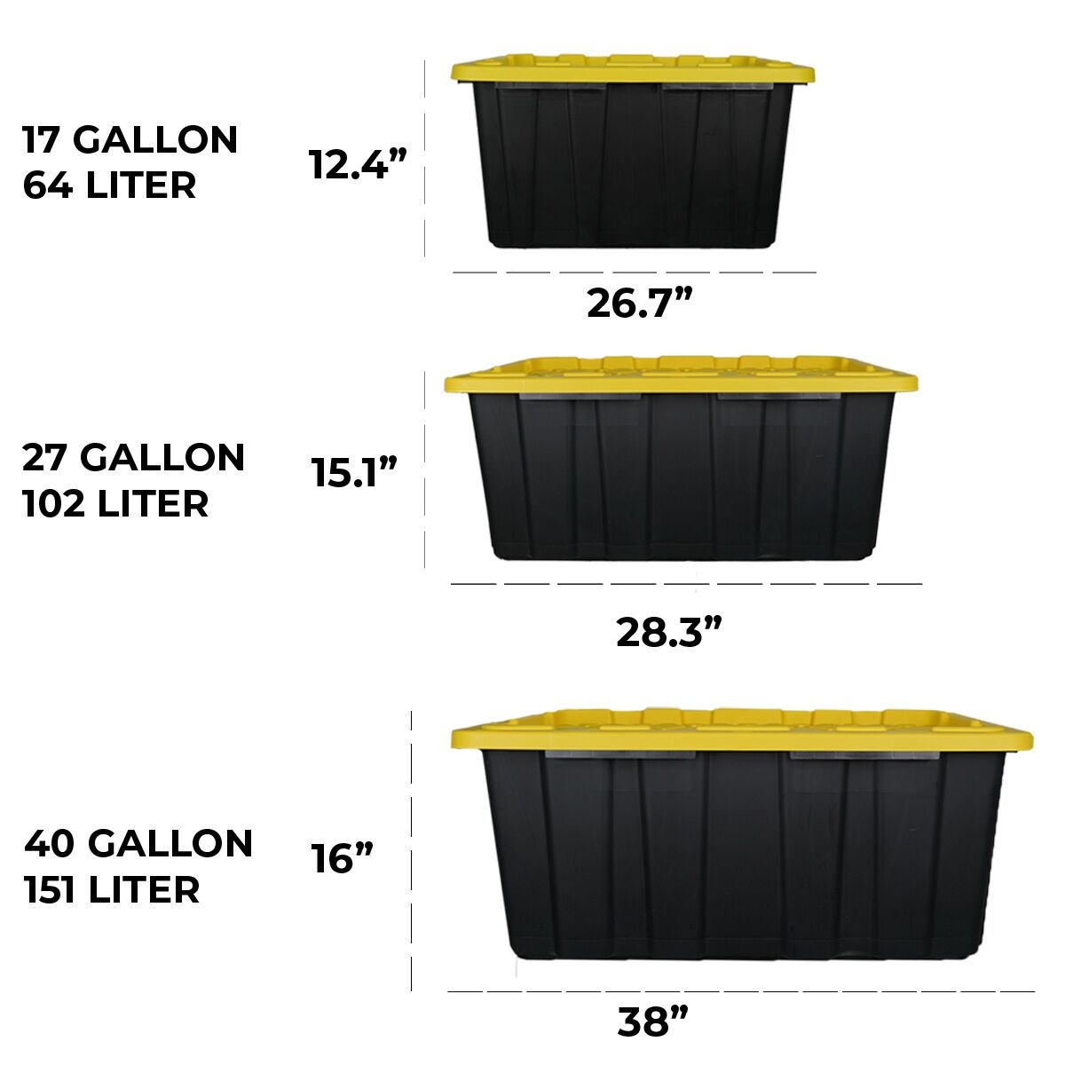 Edge Plastic Tough Tote, 17-Gal
