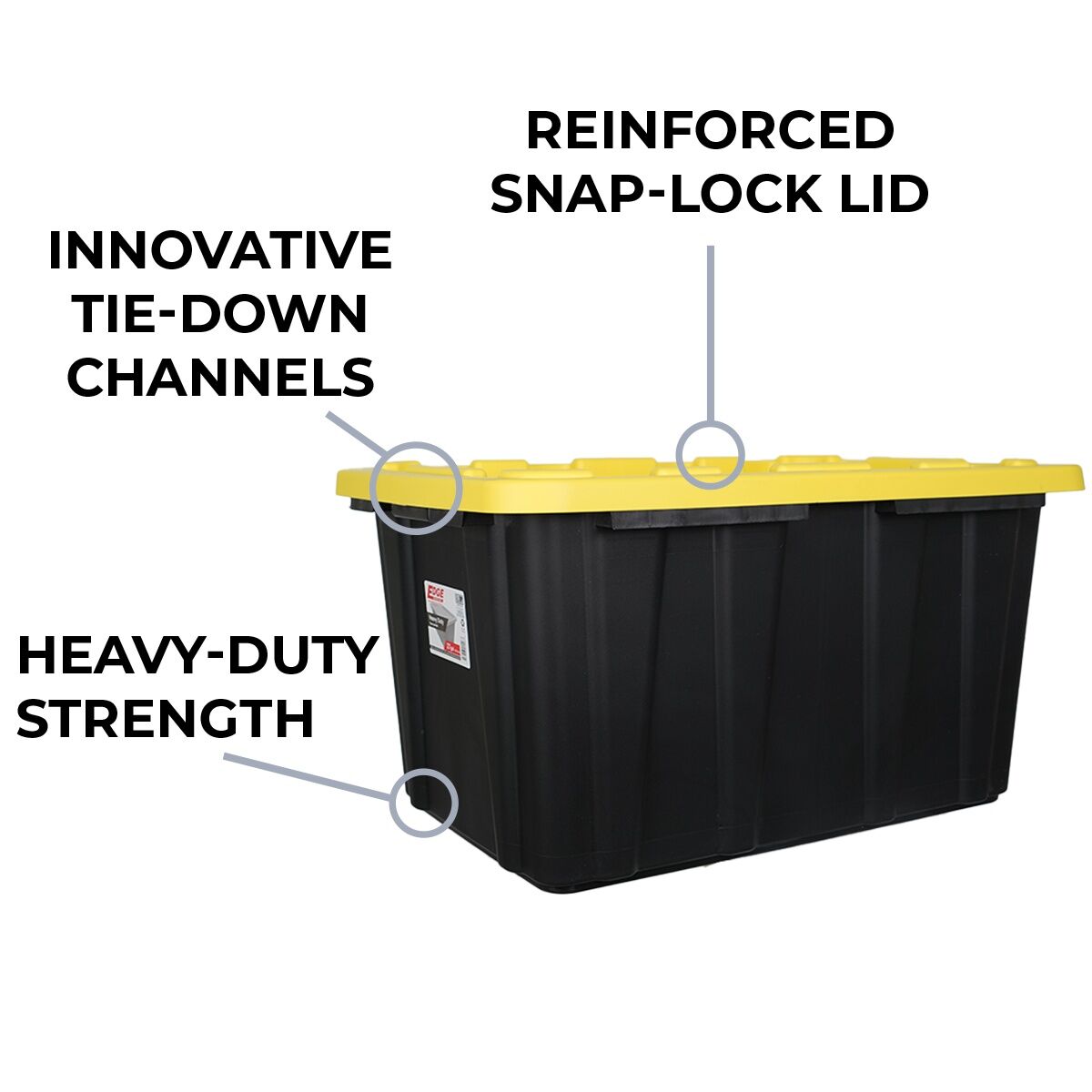 Edge Plastic Tough Tote, 17-Gal