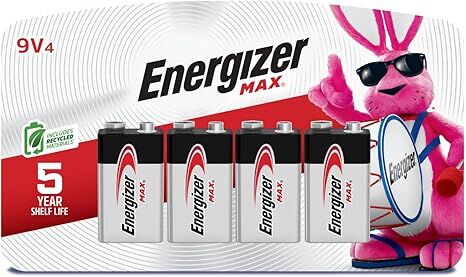 Energizer MAX 9V Batteries, 4-Pk