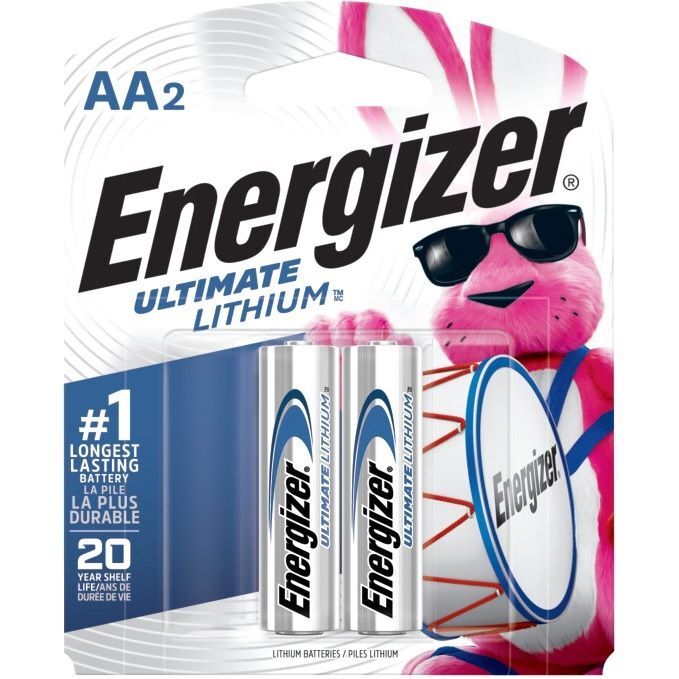 Energizer Ultimate Lithium AA Batteries, 2-Pk