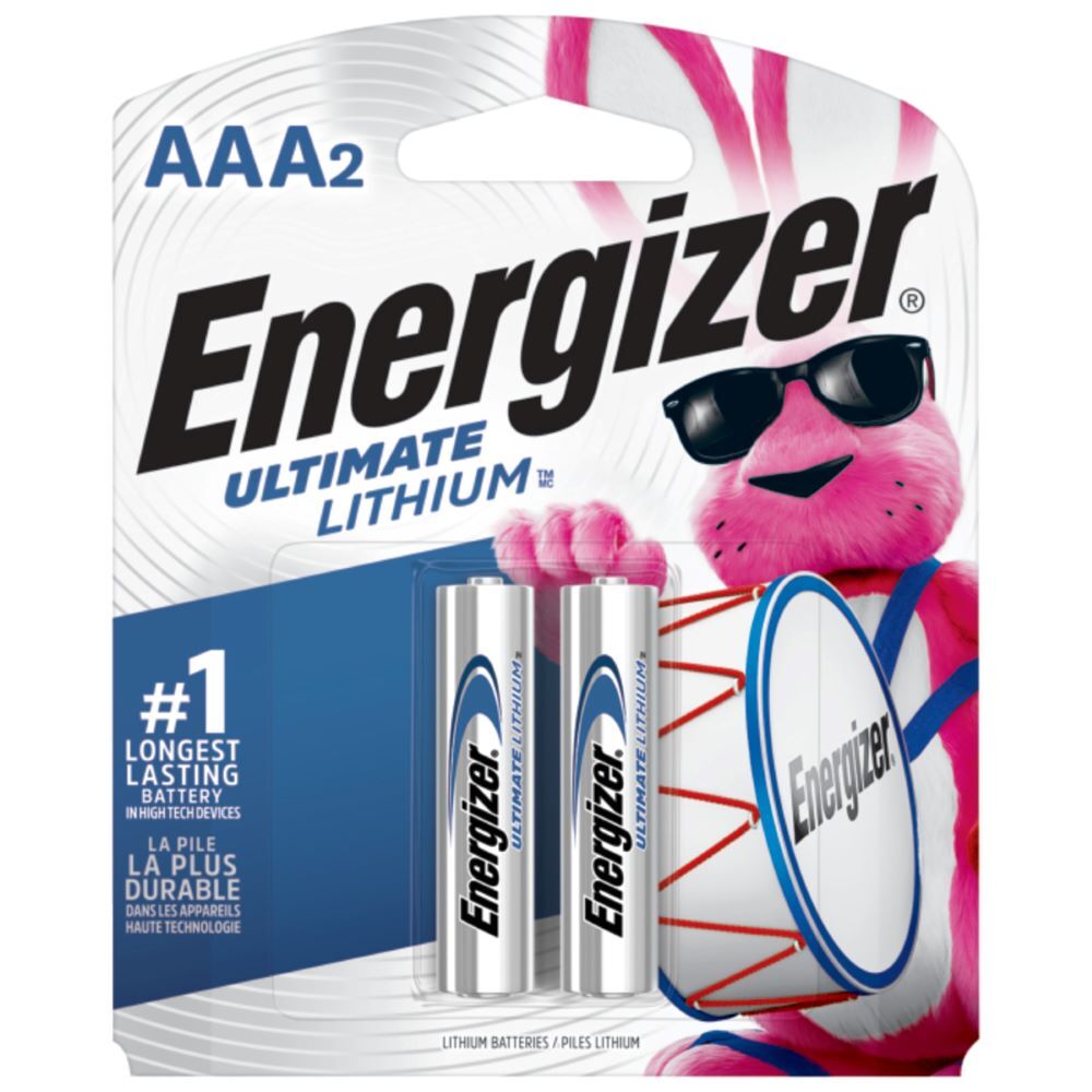 Energizer Ultimate Lithium AAA Batteries, 2-Pk