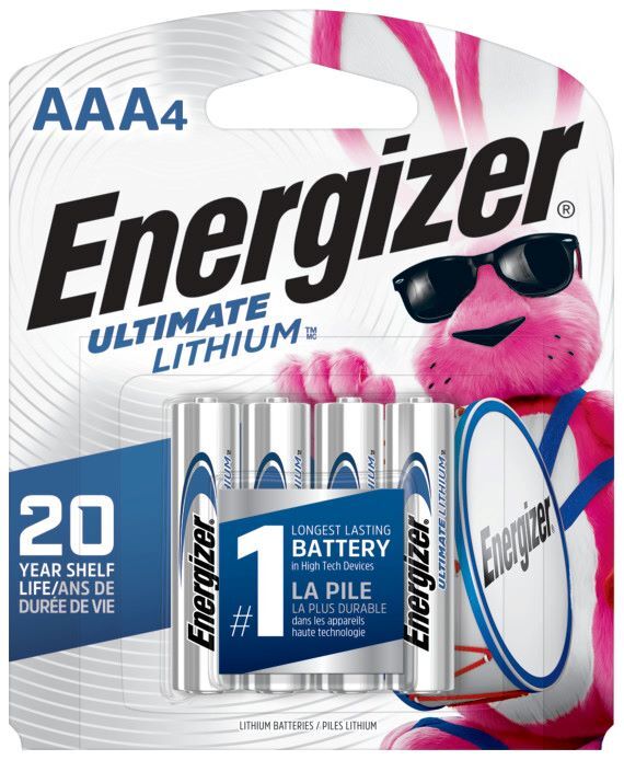 Energizer Ultimate Lithium AAA Batteries, 4-Pk
