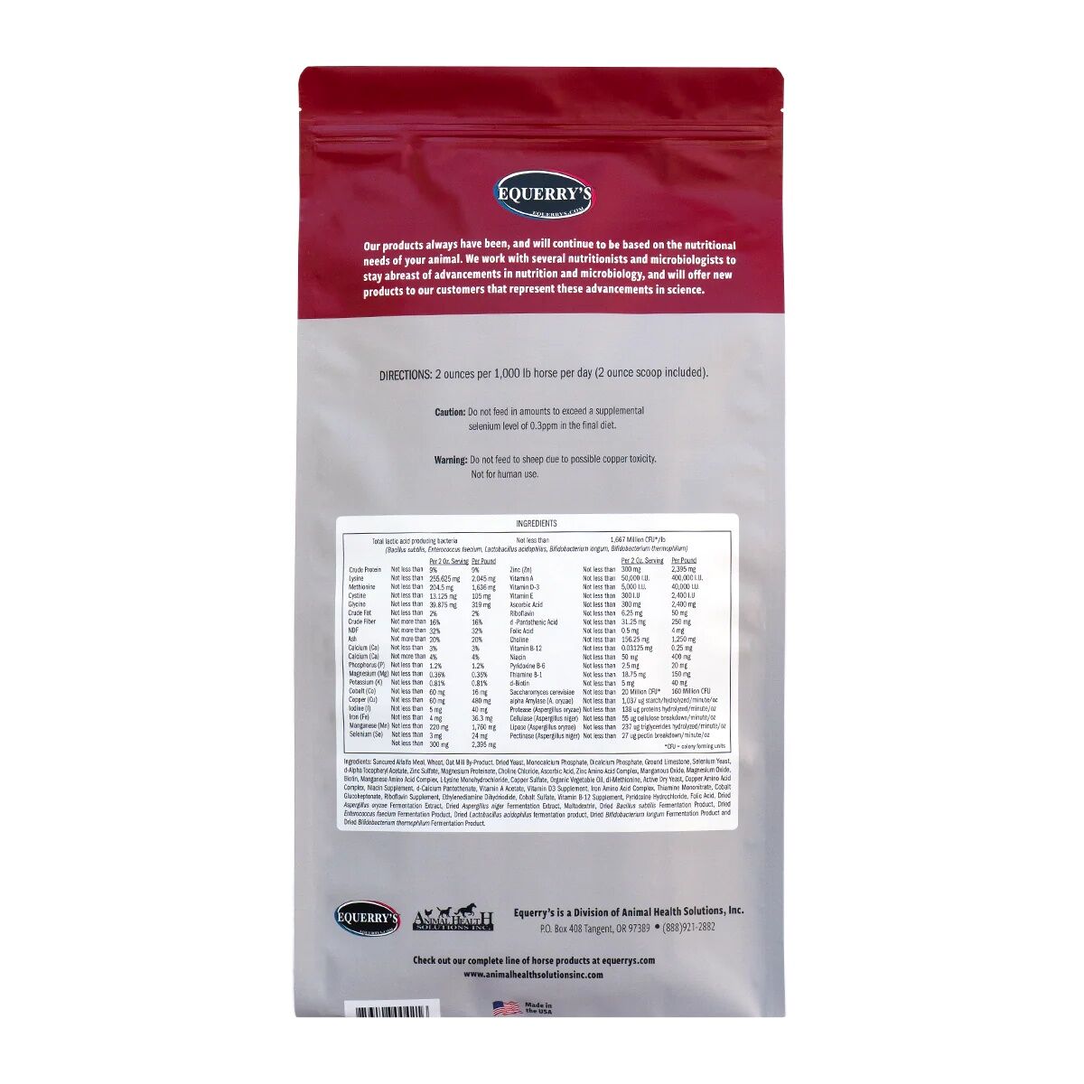 Equerry's Choice Pellet Equine Supplement, 20-Lb