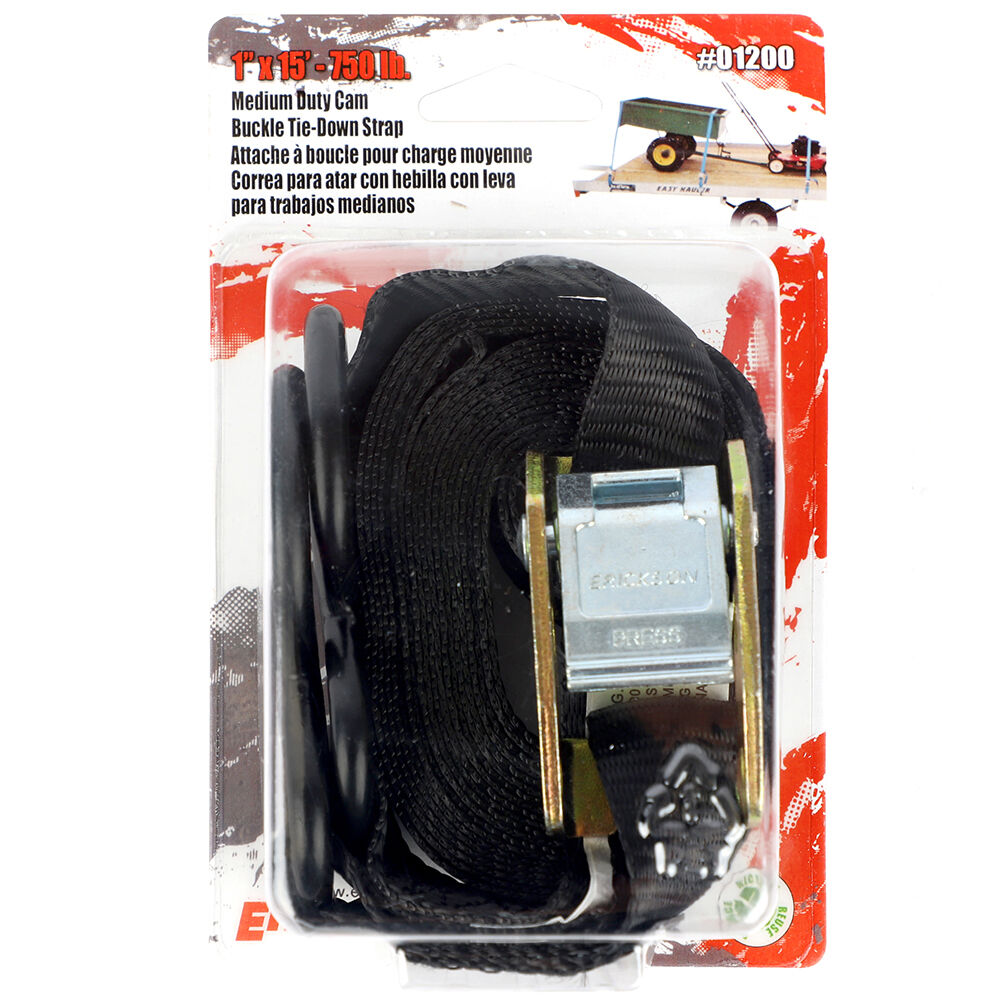 1″ X 15′ - 750 Lb. Cam Buckle Strap