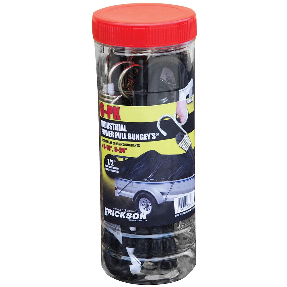 6 Pack 1/2″ Industrial Power Pull Bungeys