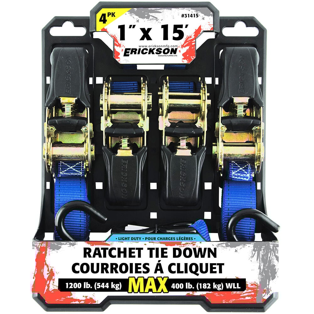 1″ X 15′ - 1200 Lb. Soft Grip Ratcheting Tie-Down