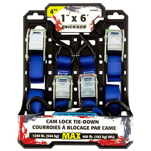 1″ X 6′ - 1200 Lb. Cam Lock Tie-Downs