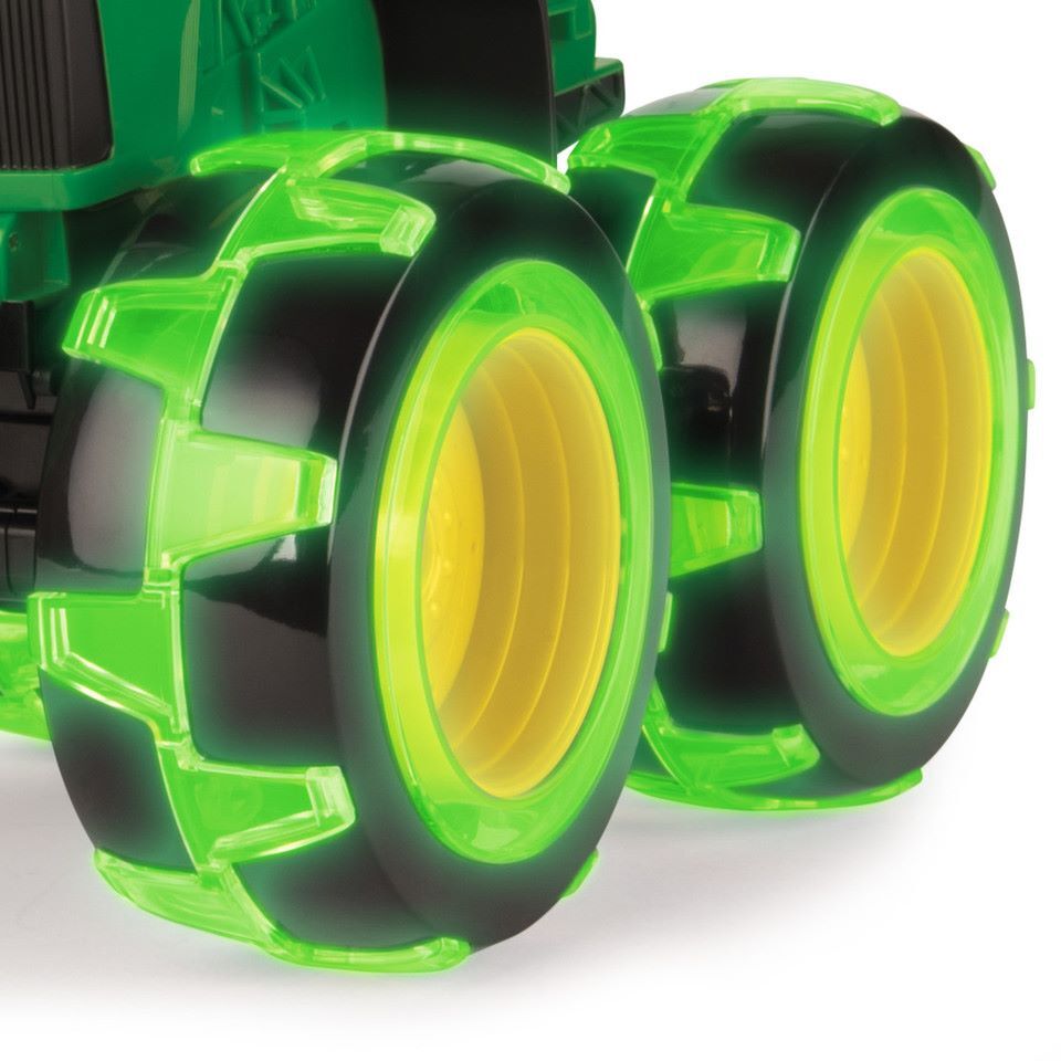 Tomy John Deere Monster Treads 8 Inch Lightning Wheels Tractor Toy