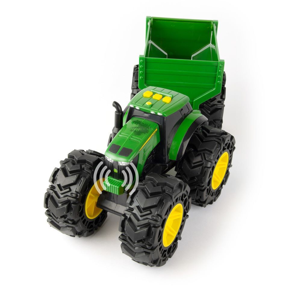 Tomy John Deere Monster Treads Tractor with Wagon Toy Set