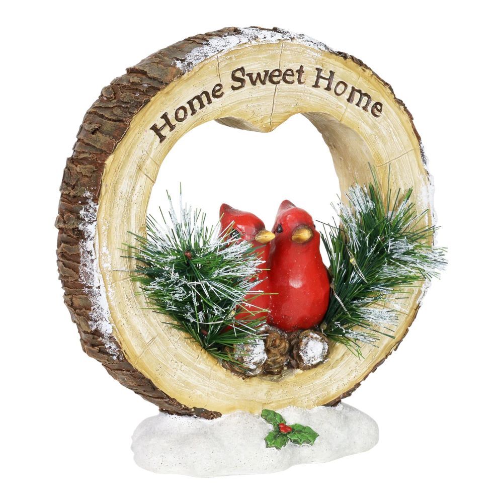 Exhart Hand Painted Home Sweet Home Christmas Statue with LED Lights