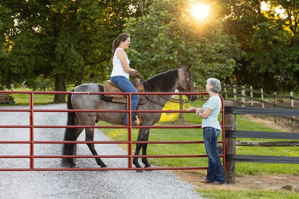 Behlen Country Gray The Heritage Round Corner Gate, 12-Ft x 50-In