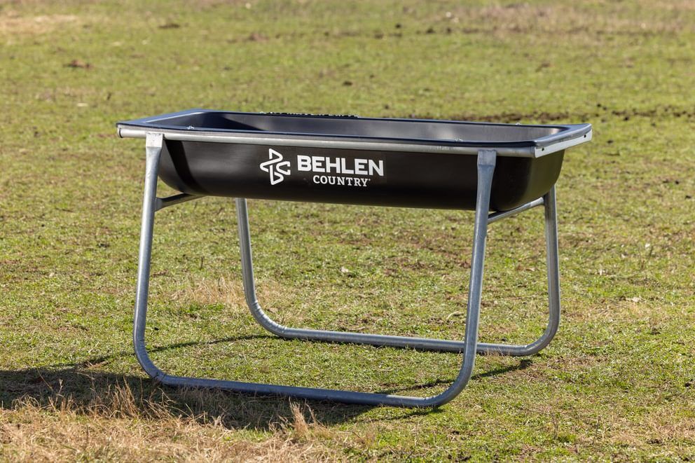 Behlen Country Stockman Black Galvanized Elevated Bunk Feeder, 5-Ft
