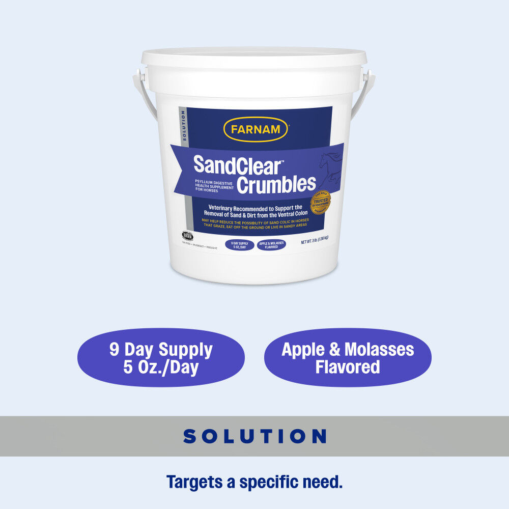 Farnam SandClear Natural Psyllium Crumbles, 3-Lb