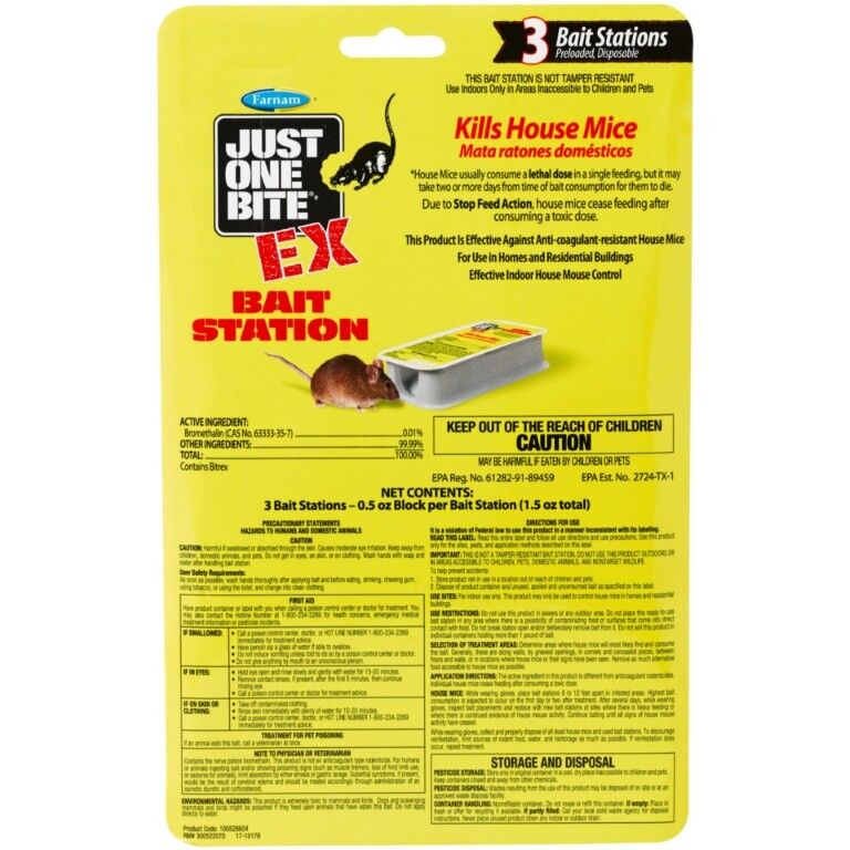 Farnam Just One Bite EX Bait Stations, 3-Pk