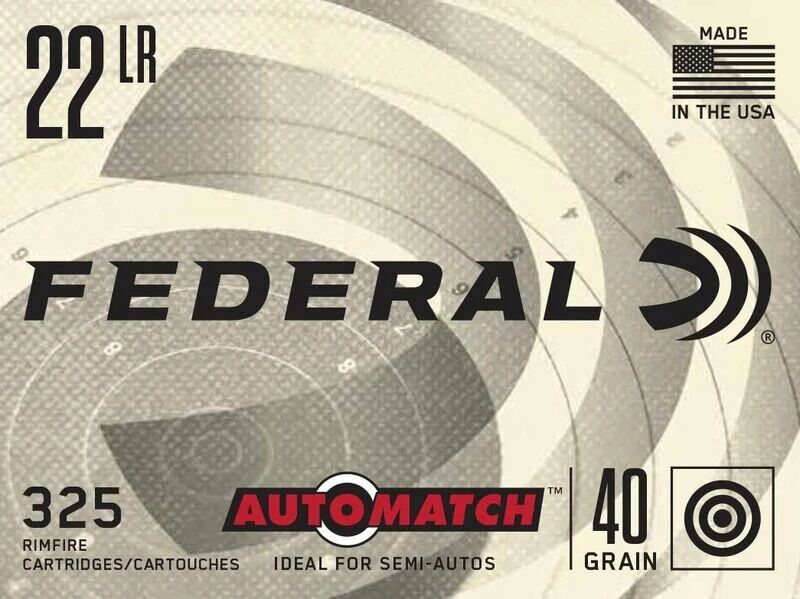Federal Champion Training .22 LR, 40 Grain Lead Round Nose Rifle Ammo, 325-Rd