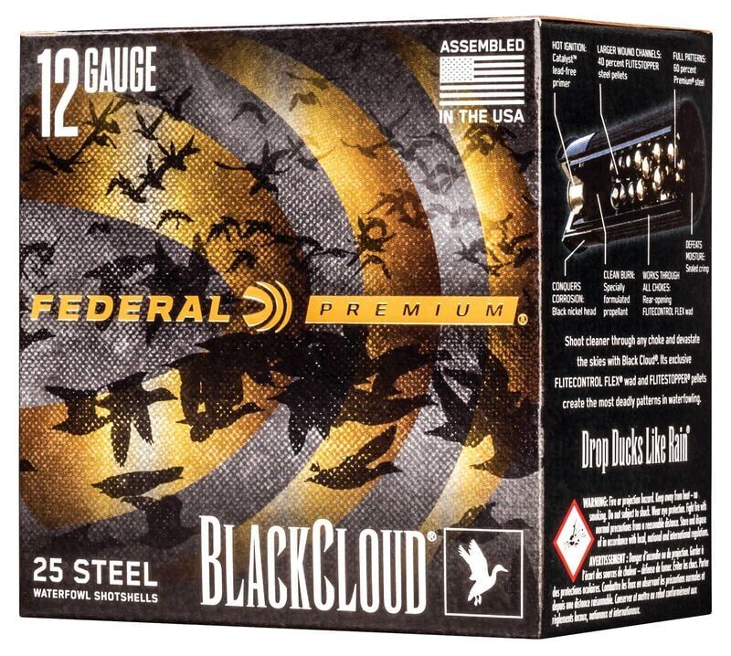 Federal Black Cloud FS Steel 12 Gauge 3" #2 Shot, 1 1/4-Oz, 25-Rd