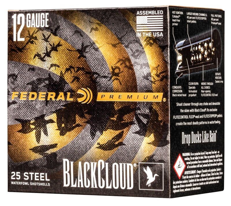 Federal Black Cloud FS Steel 12 Gauge 3" #4 Shot, 1 1/4-Oz, 25-Rd