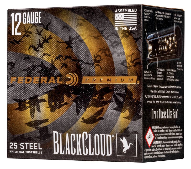 Federal Black Cloud FS Steel 12 Gauge 3" BB Shot, 1 1/4-Oz, 25-Rd