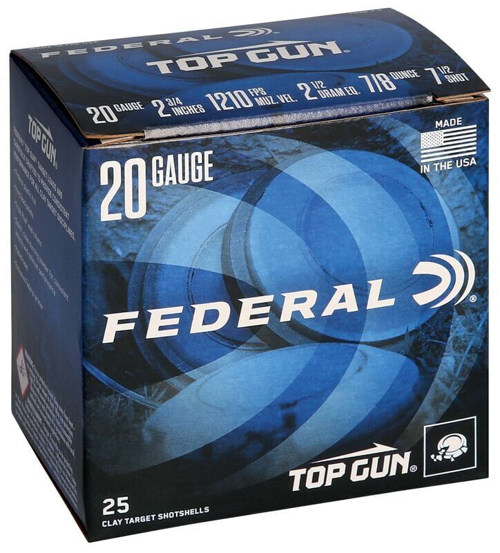 Federal Top Gun 20 Gauge 2-3/4-In 7.5 Shot, 7/8-Oz, 25-Rd