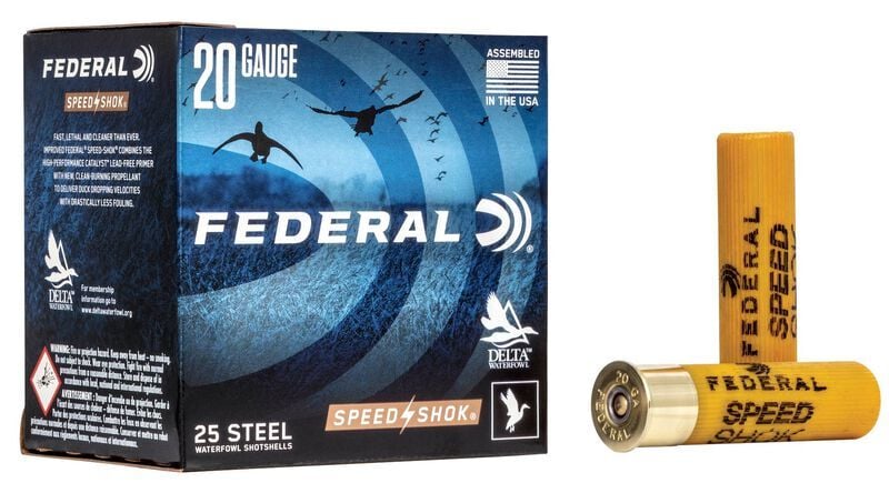 Federal Speed-Shok 20-Ga 2-Shot 3-In Shotgun Shells, 7/8-Oz, 25-Rd