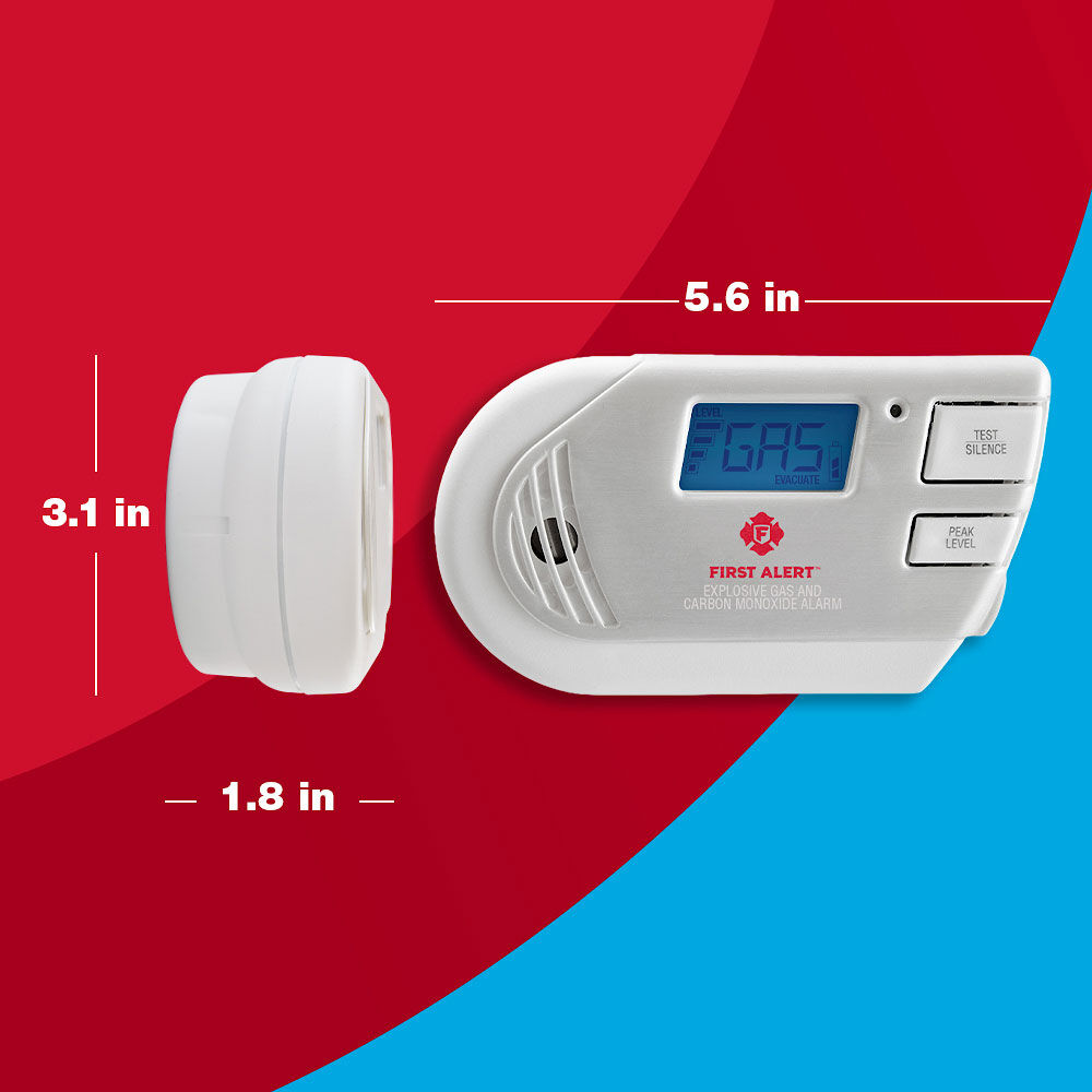 First Alert Explosive Gas And Carbon Monoxide Combo Alarm With Digital Display