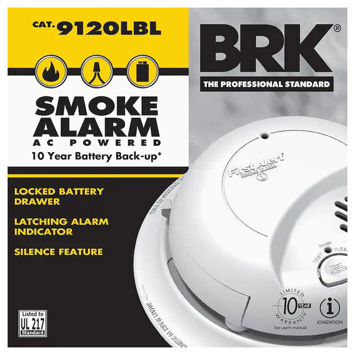 First Alert BRK Brands Hardwired Ionization Smoke Alarm