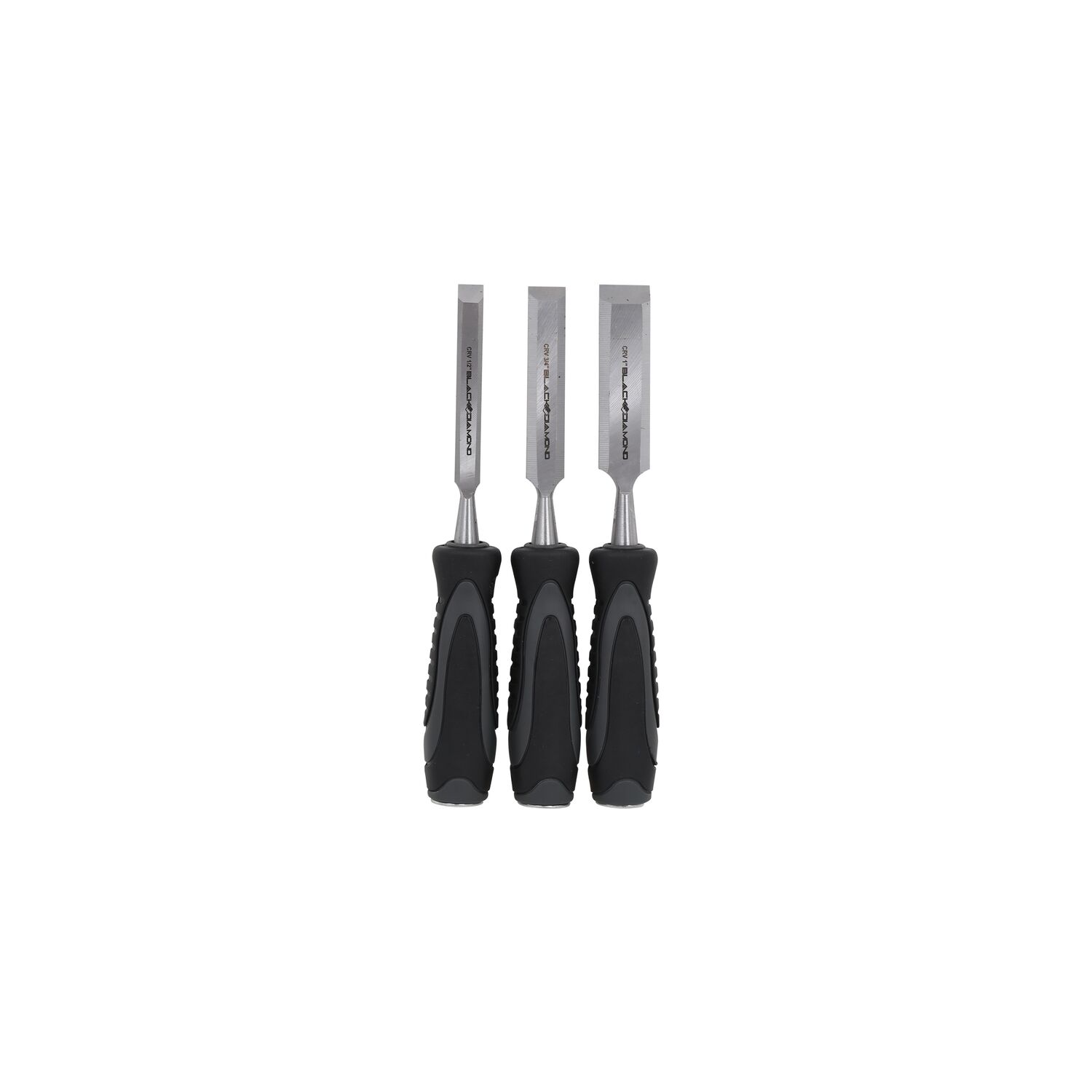 Black Diamond 3-Pc Wood Chisel Set, 1/2-In, 3/4-In, 1-In