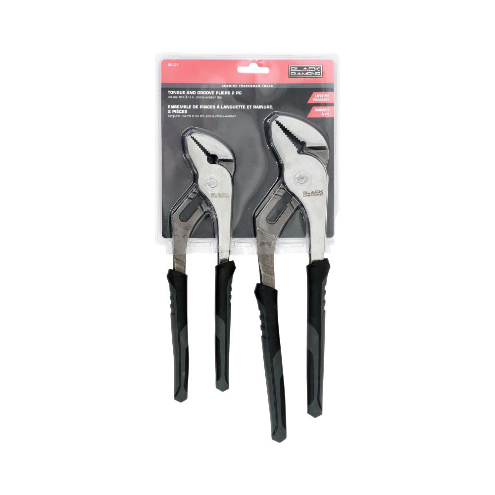 Black Diamond Tongue & Groove Pliers, 2-Pk