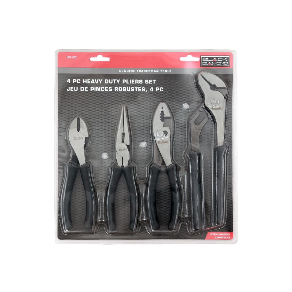 Black Diamond Heavy Duty Pliers Set, 4-Pk
