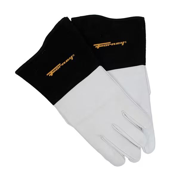 Forney Multi-Process White/Black Goatskin Welding Gloves, Size XL