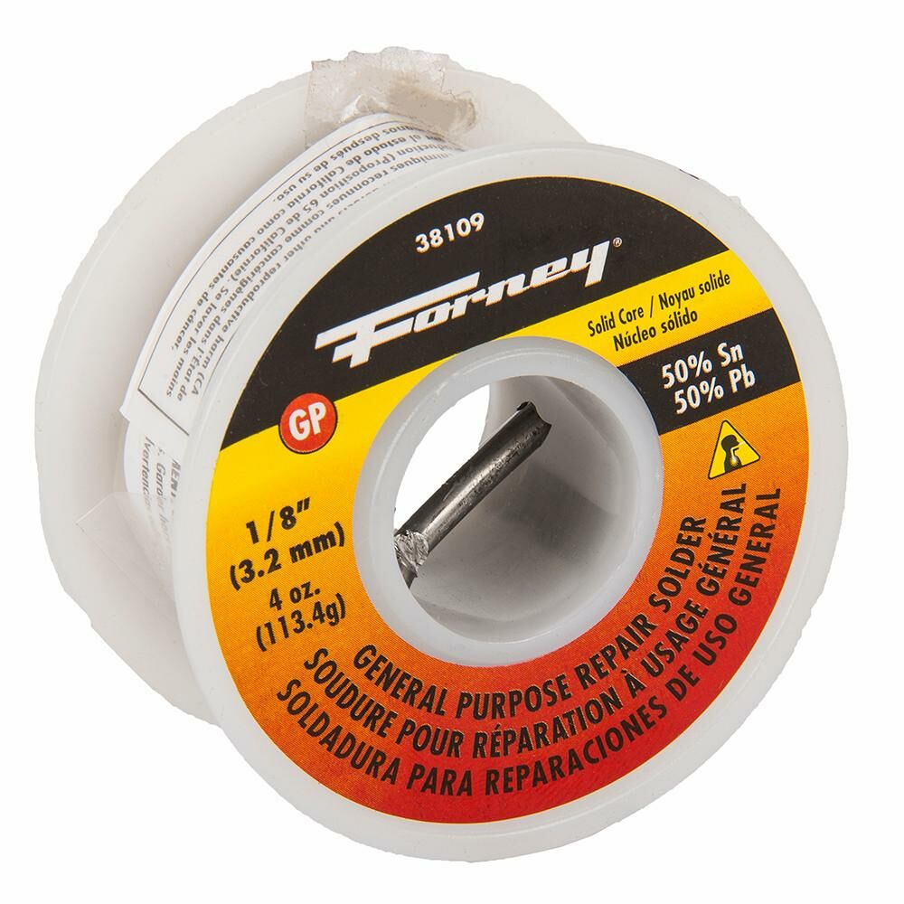 Solder, General Purpose Repair, Solid Core, 1/8", 4 Oz.