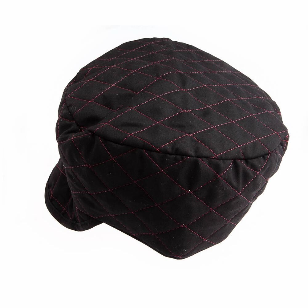 Quilted Black Skull Cap, Size 7