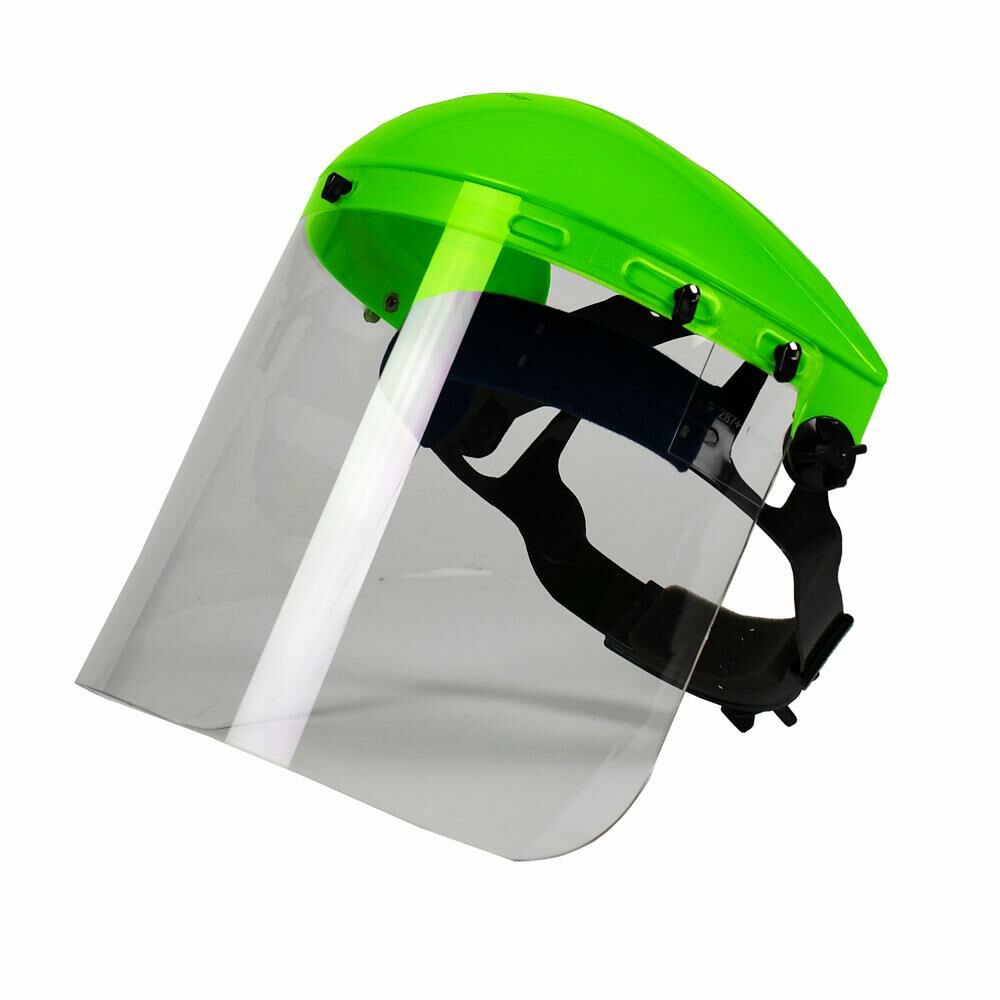 Cp Grinding Shield Assembly With Ratchet Headgear, Clear