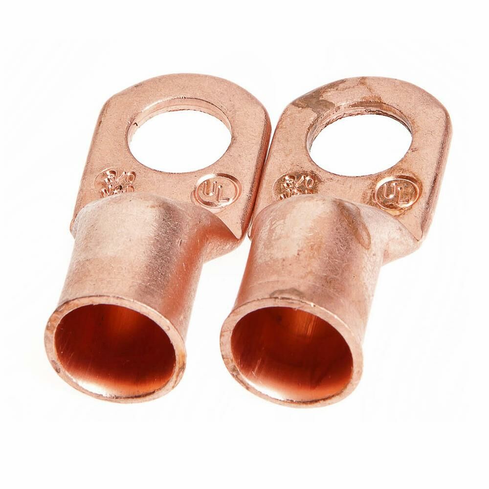 Forney Lug for Number 3/0 Cable, 1/2-In Stud, Premium Copper, 2-Pk