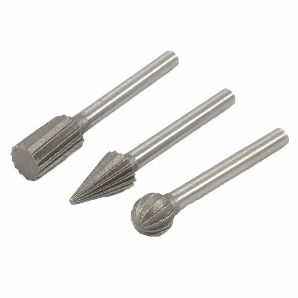 Mini-Rotary File Set With 1/8" Shaft, 3 Piece