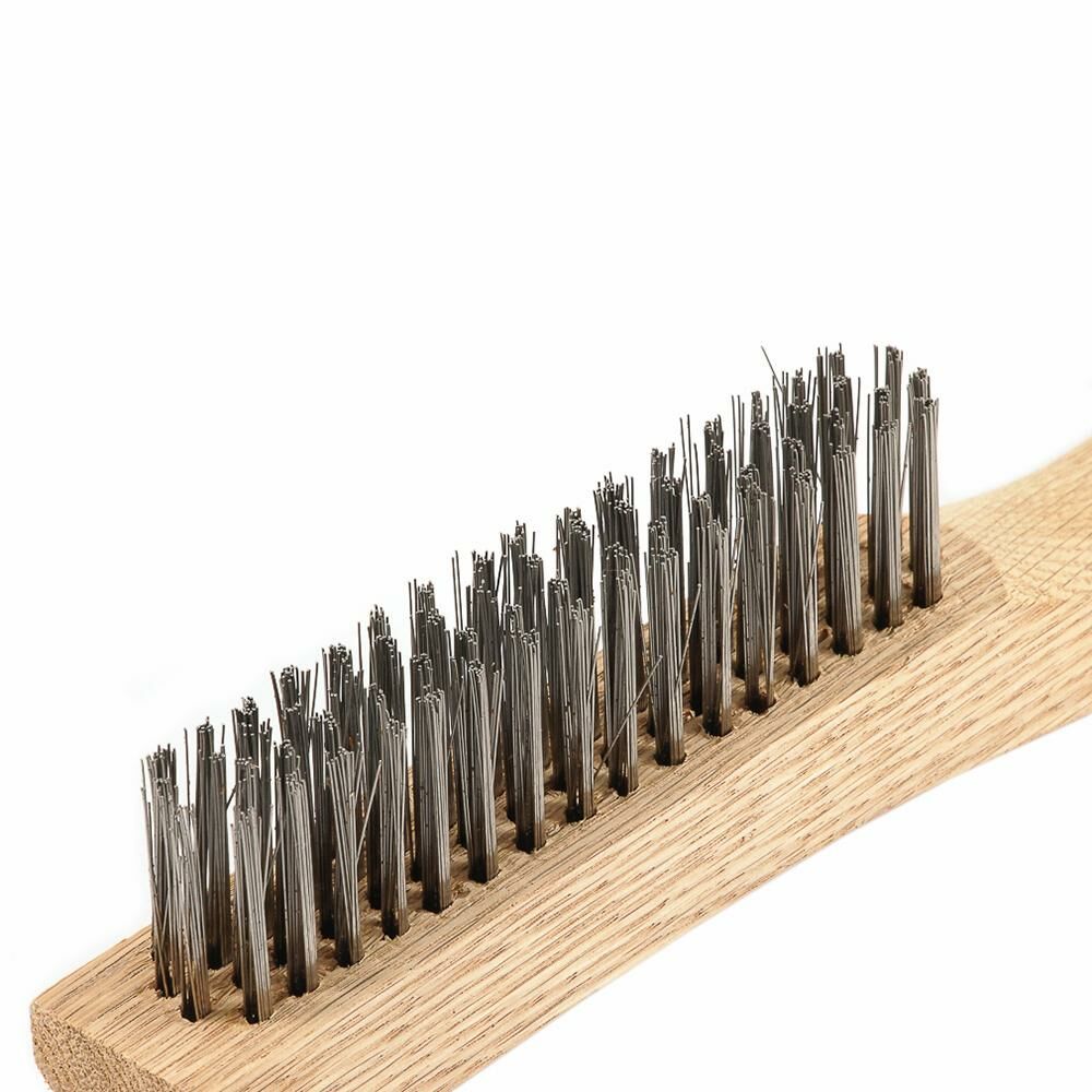 Scratch Brush With Shoe Handle, Stainless, 4 X 16 Rows