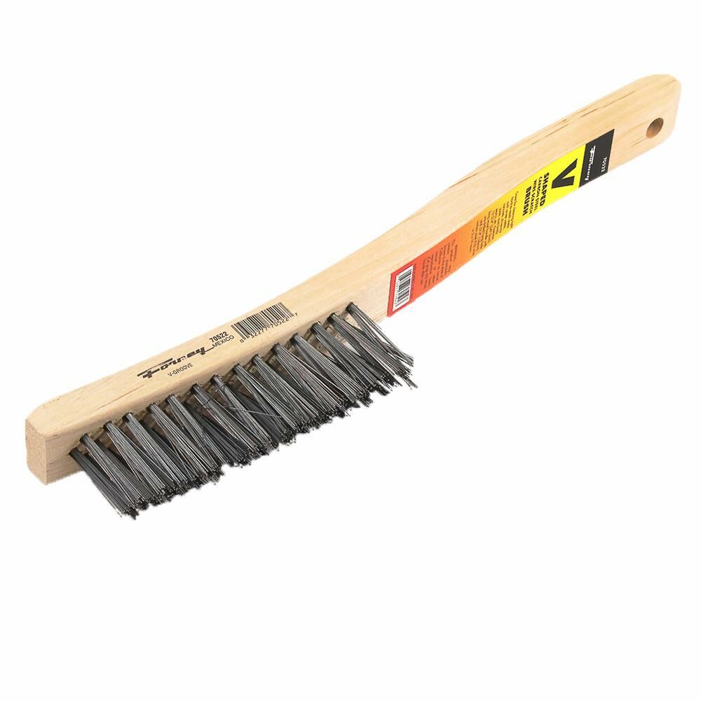 Scratch Brush, V-Groove, Carbon, 3 X 19 Rows