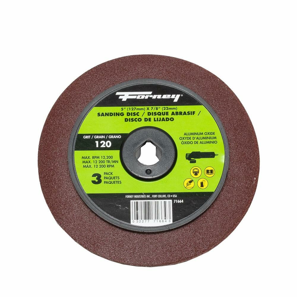 Resin Fibre Sanding Disc, 5", Aluminum Oxide