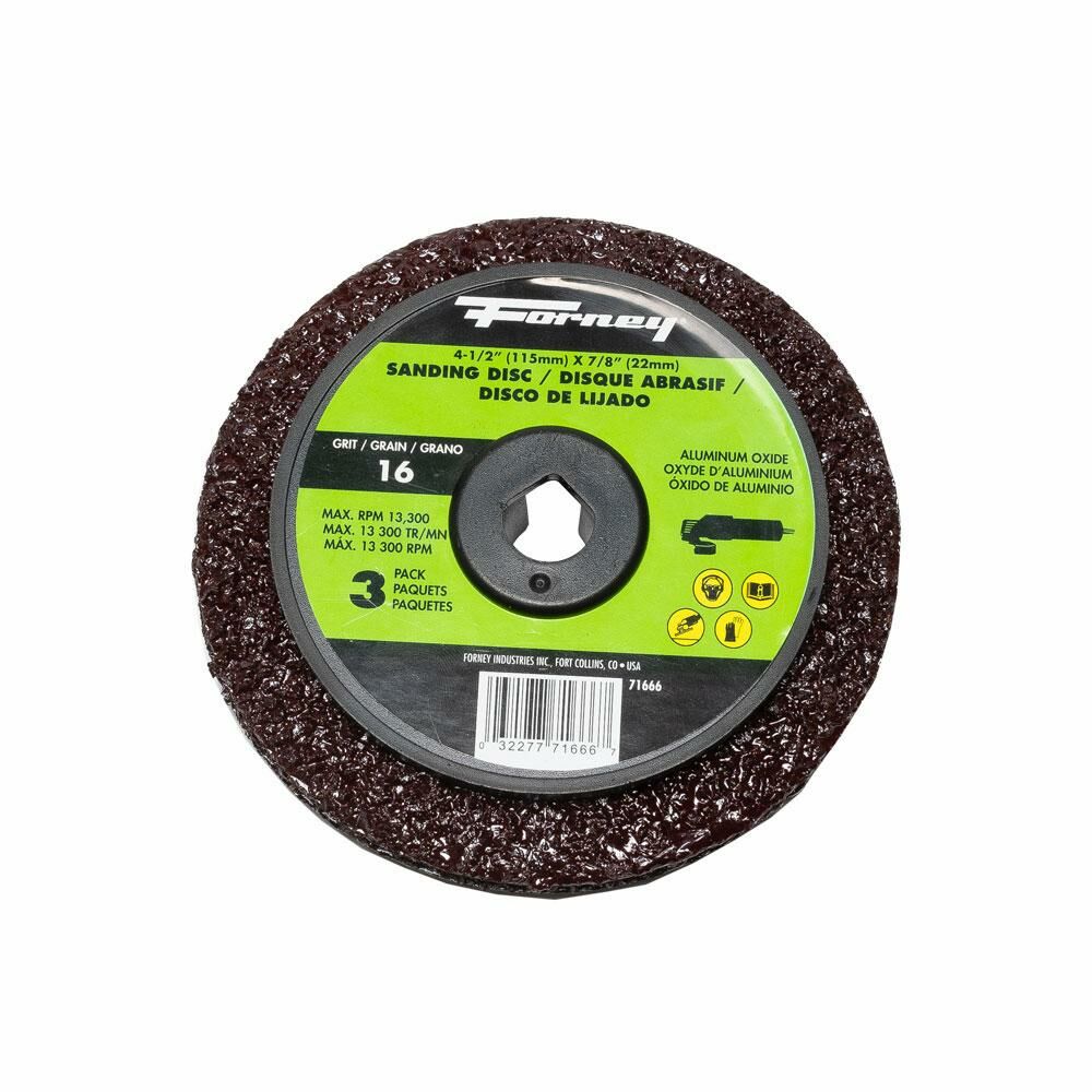 Resin Fibre Sanding Disc, 4-1/2", Aluminum Oxide
