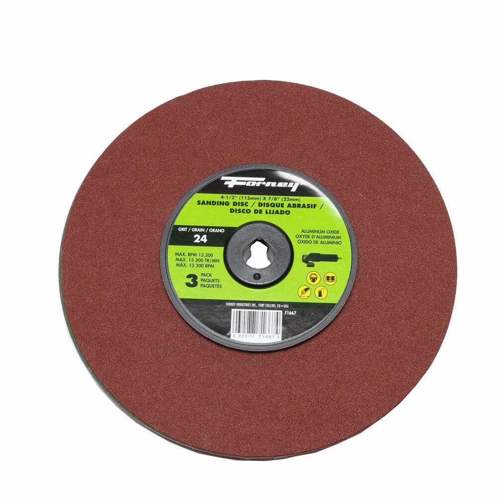 Resin Fibre Sanding Disc, 4-1/2", Aluminum Oxide